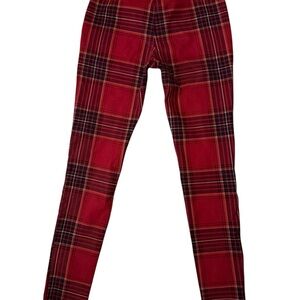 The Children's Place Red and Black Plaid Leggings